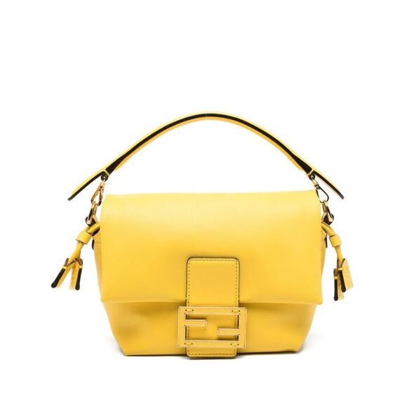 FENDI Handbags - Fendi Women Mamma Baguette Small Leather Handbag